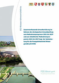 Titel Umwelterklärung Maßnahmenprogramm und detailliertes Maßnahmenprogramm 2021 bis 2027 für die Flussgebietseinheit Weser